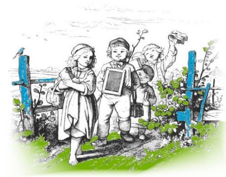 Kinder auf dem Schulweg